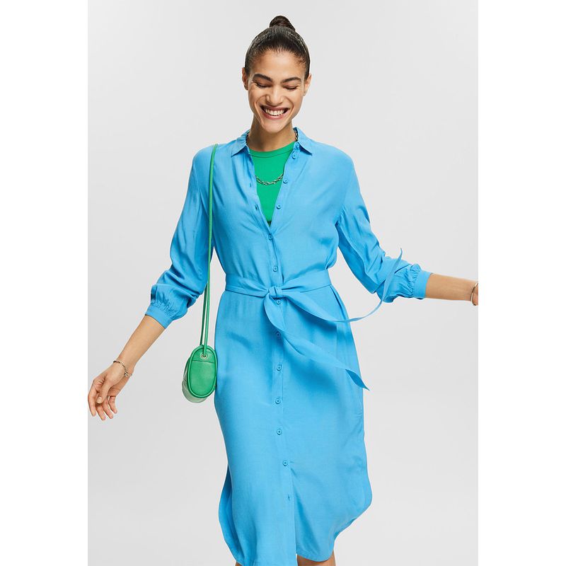 ESPRIT - Vestido Camisero Con Cinturón Mujer Esprit ESPRIT
