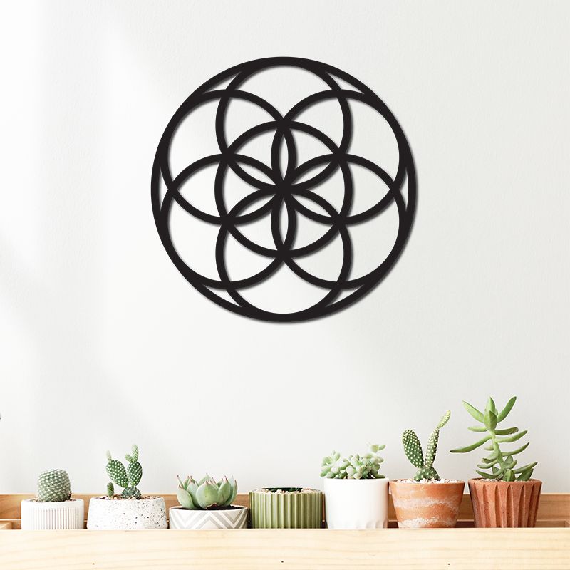 ELAB PROPIA - Cuadro Geometría Sagrada Semilla de la Vida 40cm - Madera Fun Republic