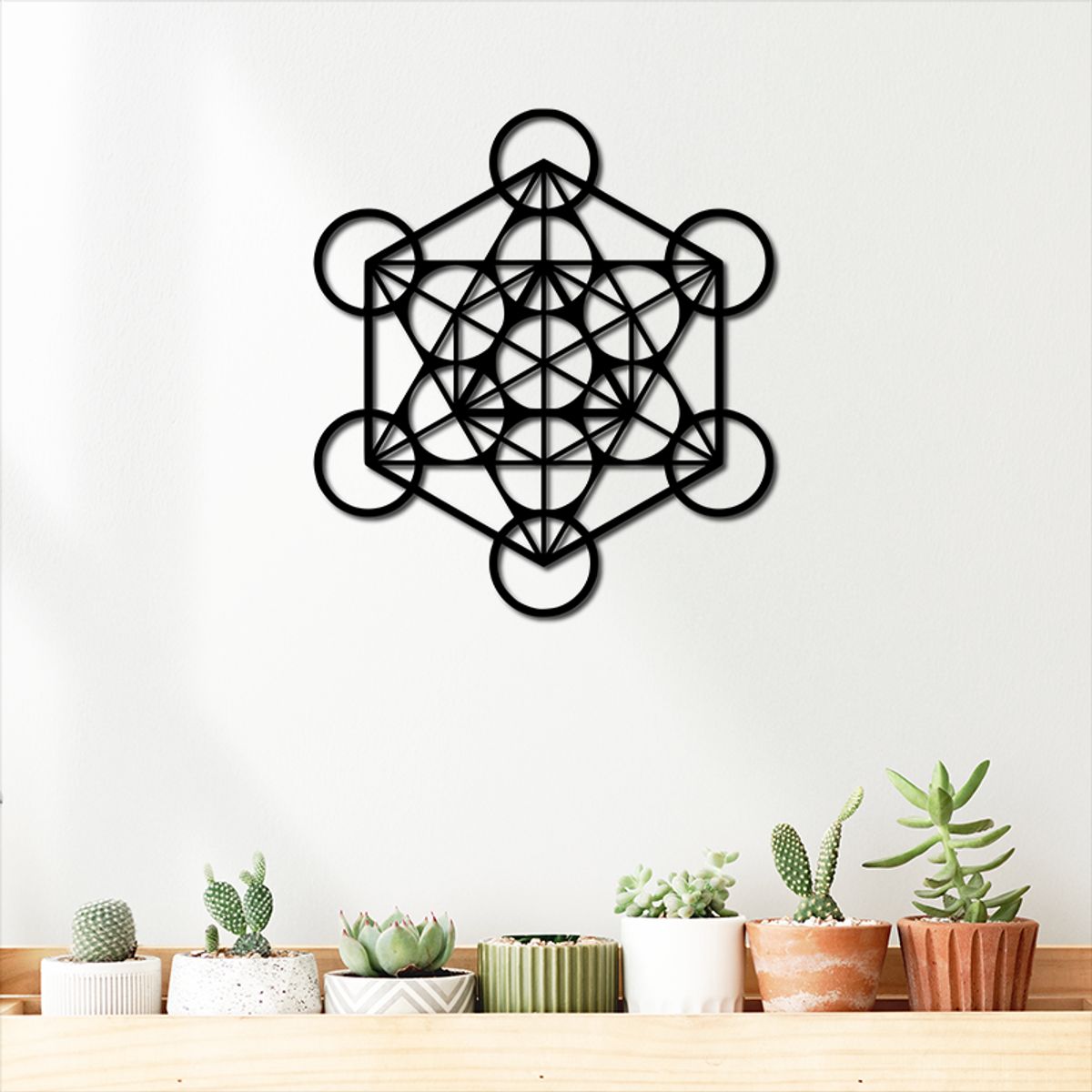 ELAB PROPIA - Cuadro Geometría Sagrada Metatron 40cm - Madera Fun Republic