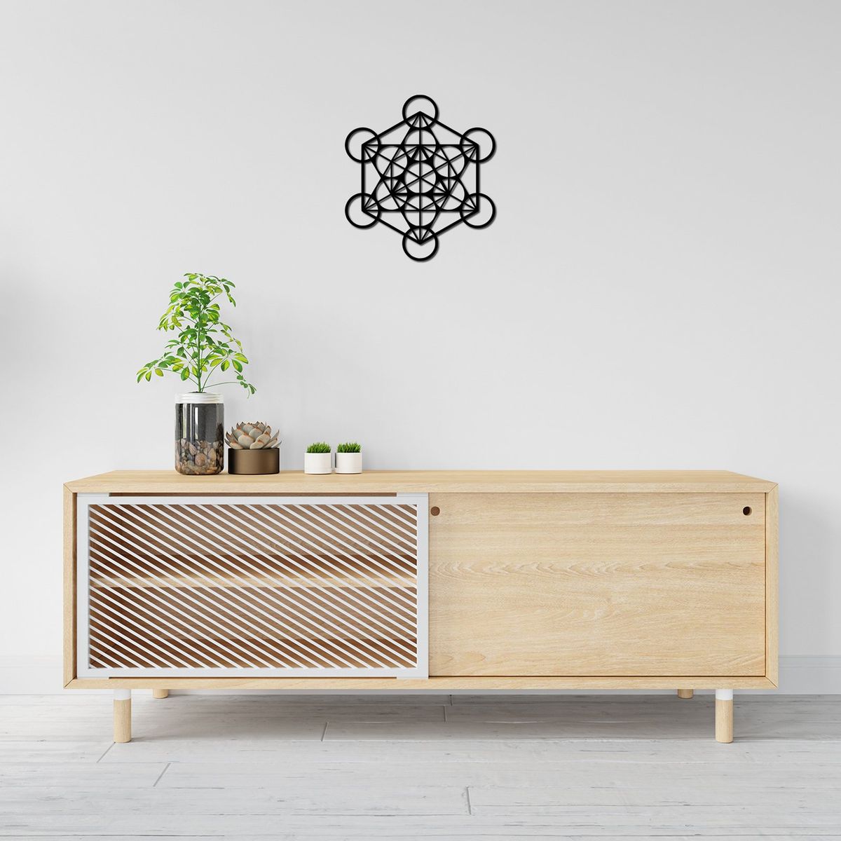ELAB PROPIA - Cuadro Geometría Sagrada Metatron 40cm - Madera Fun Republic