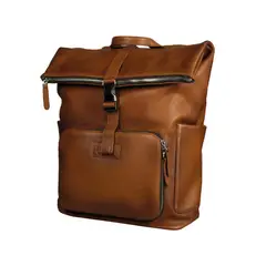 CRAFTMEN - Mochila 100% cuero natural Belfast color Brandy