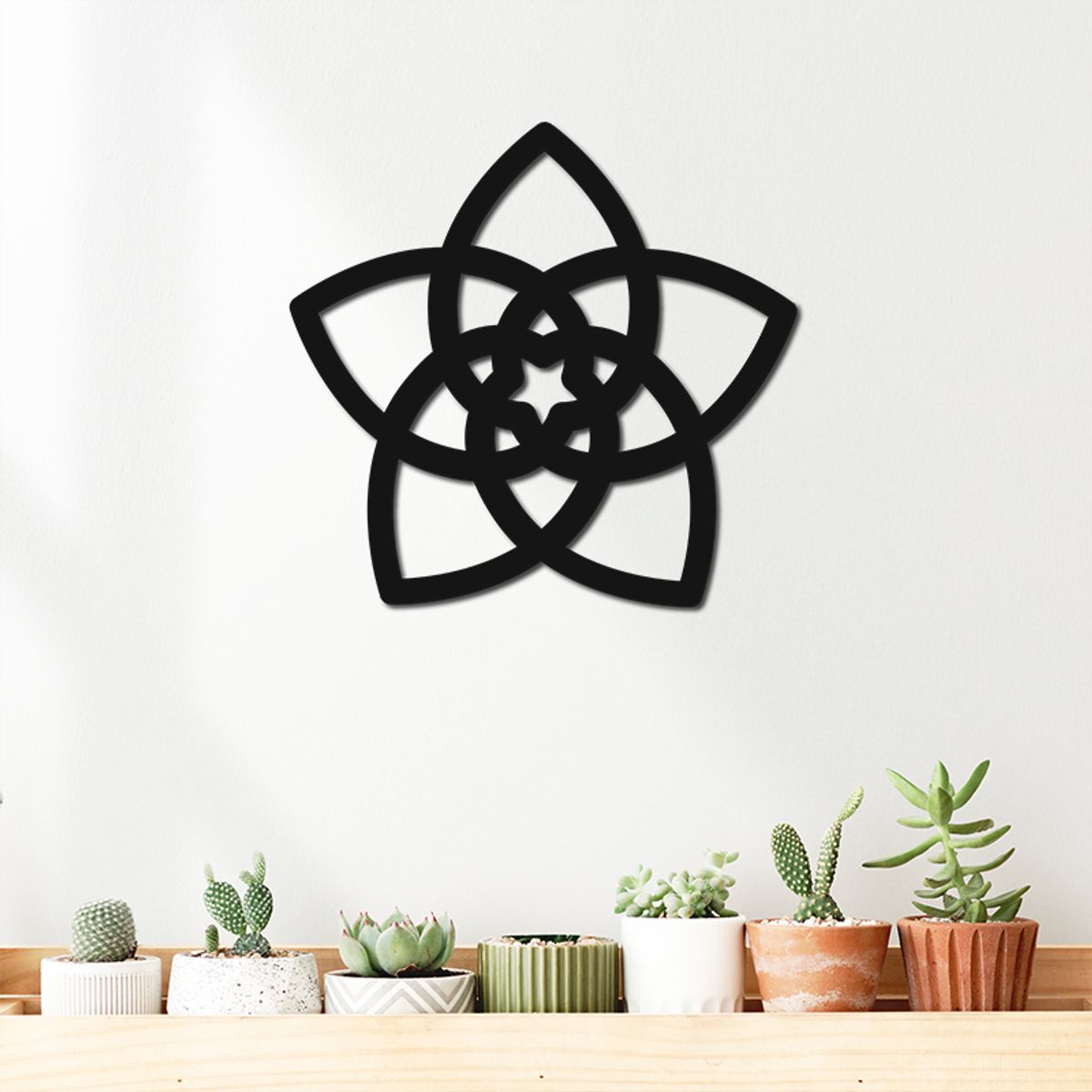 ELAB PROPIA - Cuadro Geometría Sagrada Flor de Venus 40cm - Madera Fun Republic