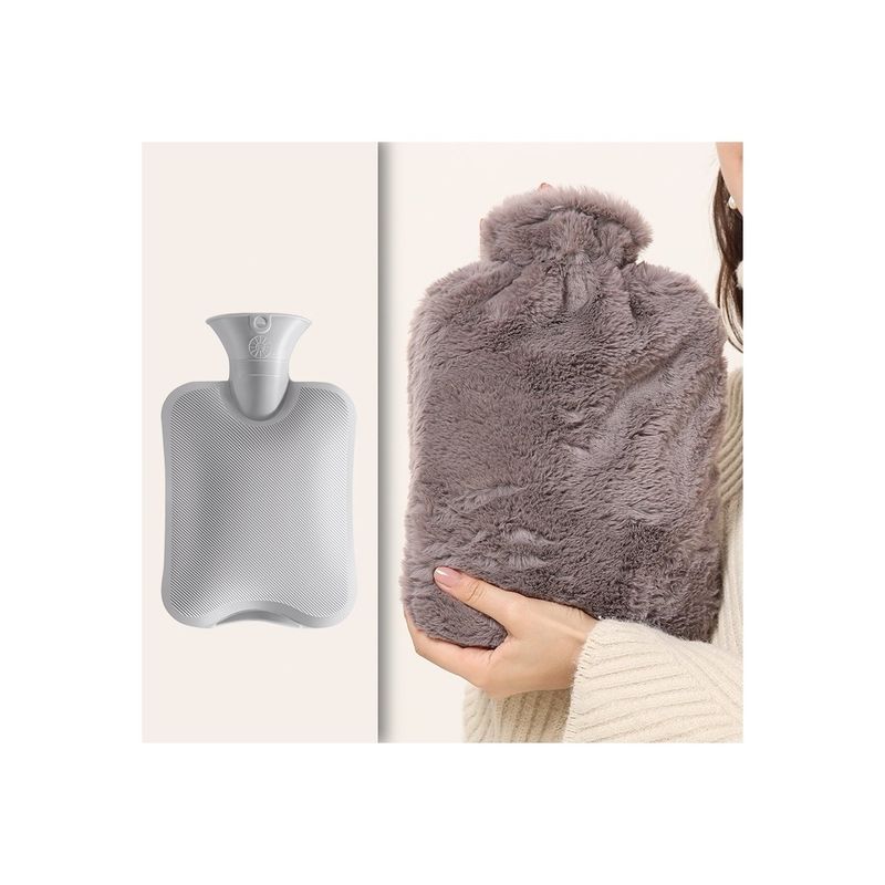 GENERICO - Guatero Calentador Invierno 1 Litro Con Funda De Felpa