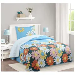 COMPRAPO - Cubrecama Quilt Infantil Sherpa 1.5 Pza. Mod. Niñas de las Flores