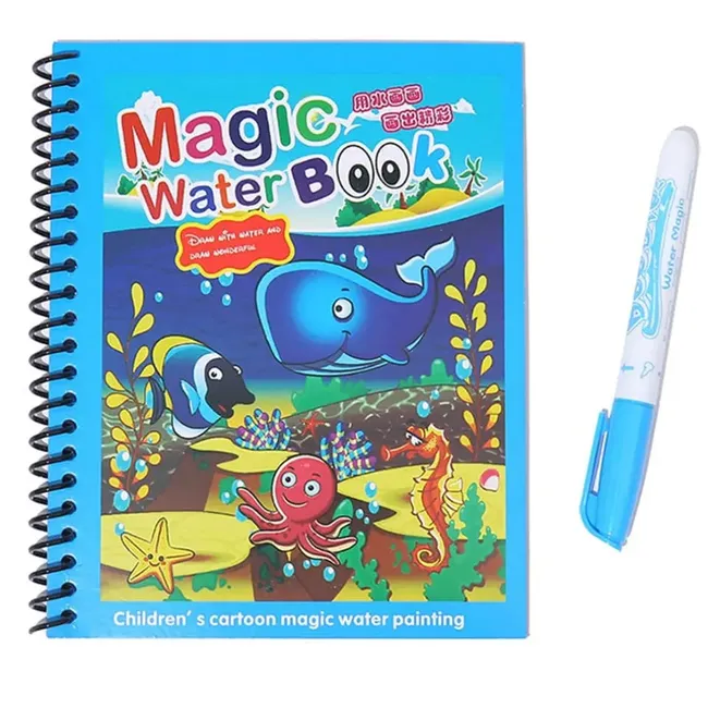 GENERICO - LIBRO PARA COLOREAR AL AGUA ANIMALES MONTESSORI