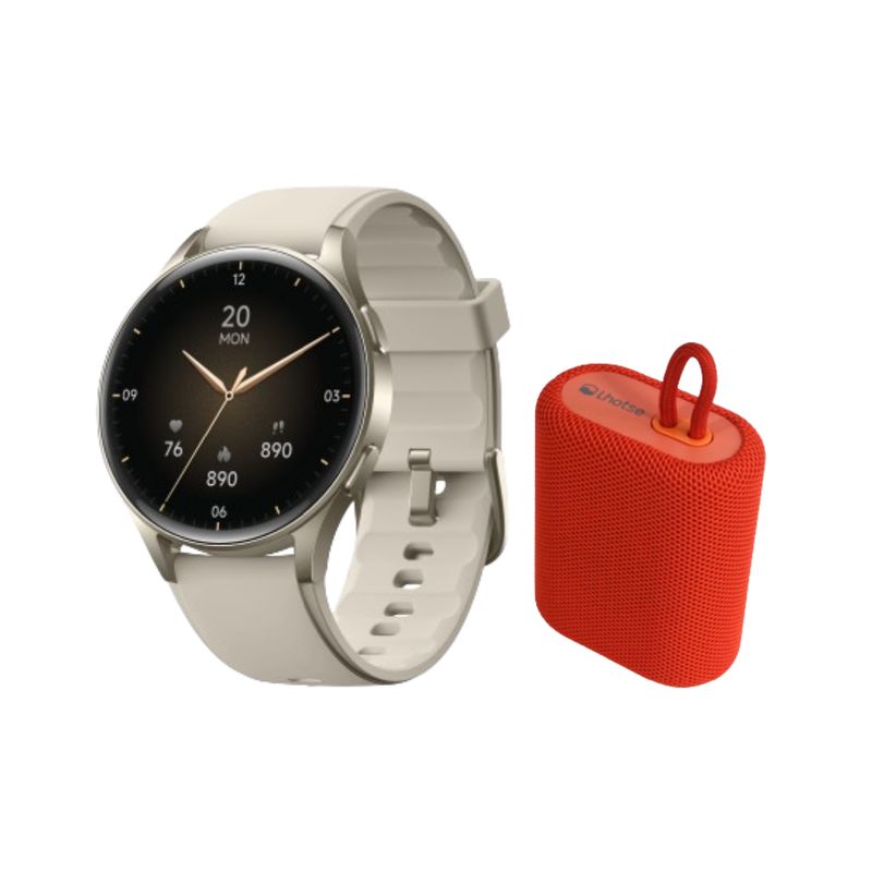 LHOTSE - Pack Smartwatch Lhotse Vibe 05 Cream + Parlante Rojo