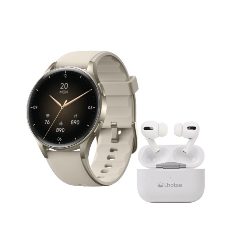 LHOTSE - Pack Smartwatch Lhotse Vibe 05 Cream + Audífonos Blanco