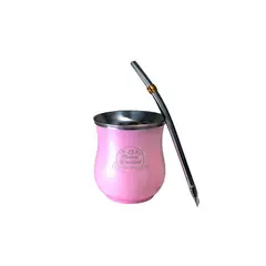EL BUEN PASTOR - Mate Copita Rosado con Bombilla