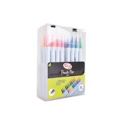 ADIX - Brush Pen Caja Con Broche 24 Colores