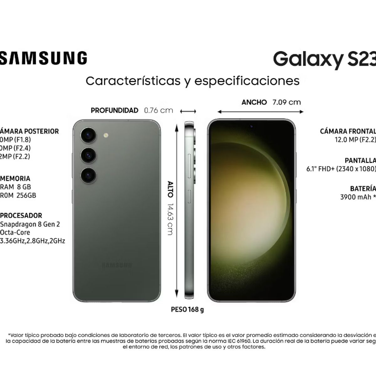 SAMSUNG - Samsung Galaxy S23 5G 256GB - Verde - Reacondicionado