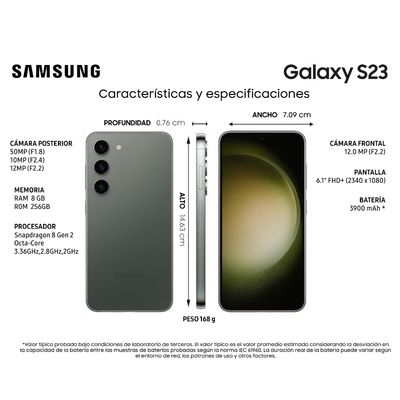 Imagen 2 del producto Galaxy S23 5G 256GB - Verde - Reacondicionado