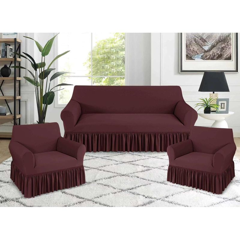 ANGELES DEL HOGAR - Fundas Para Sofa Cubresillones Turcos con Rayas 3 cuerpos +1+1