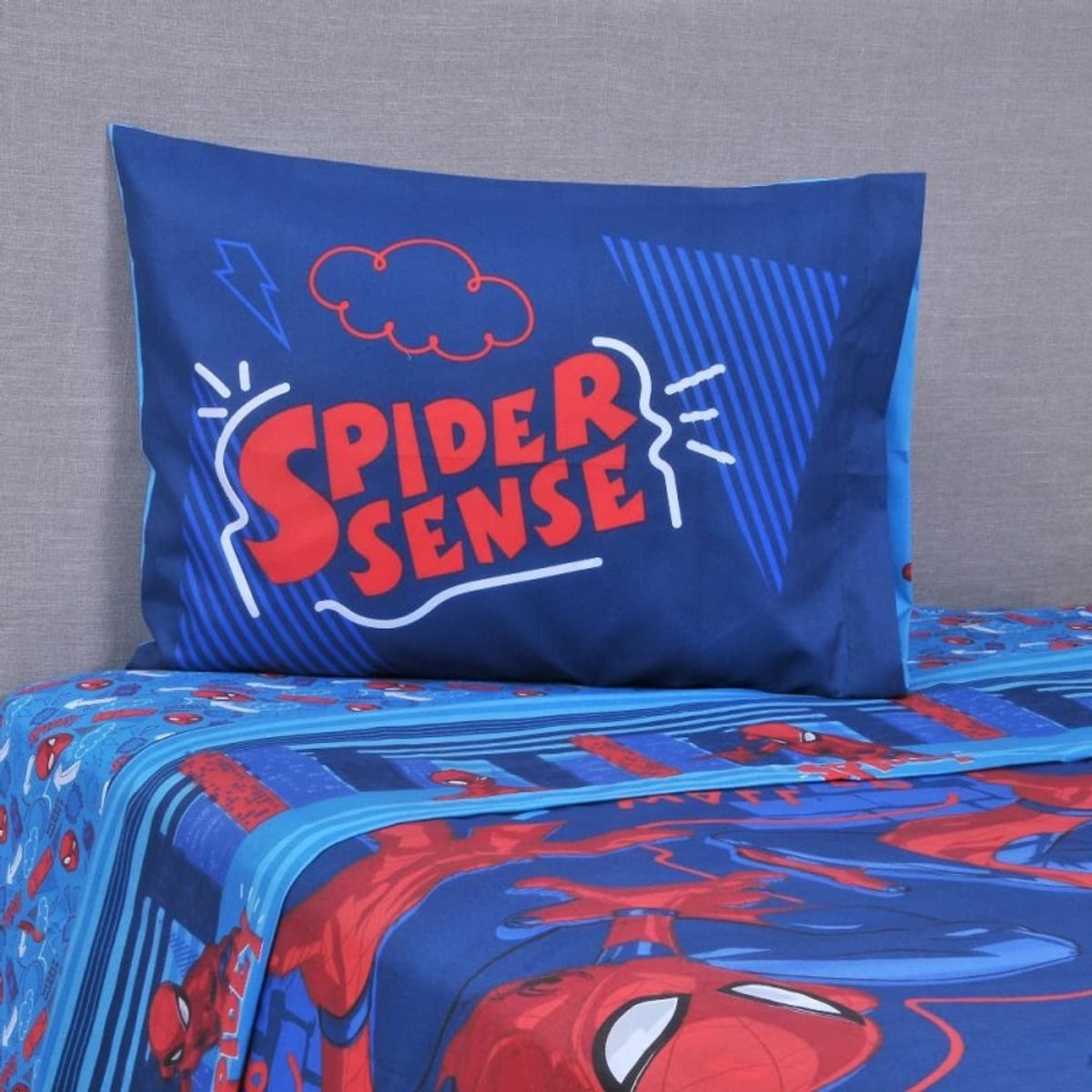 MASHINI - Juego de Sábanas Infantiles Microfibra 1.5 Plazas Spider Man