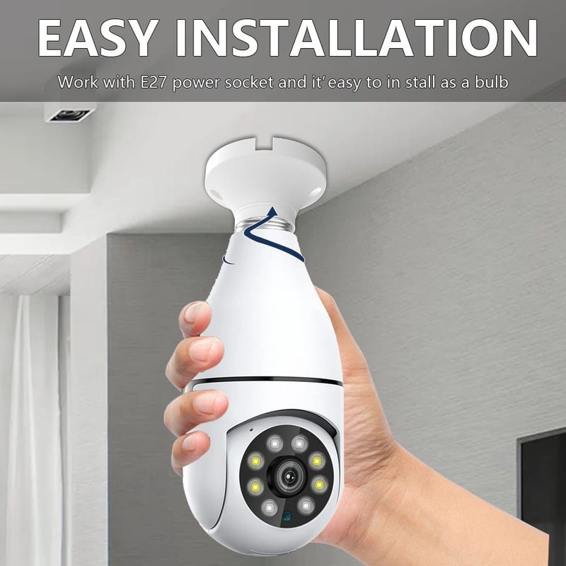 GENERICO - Camara de seguridad inteligente WIFI IP 360 grados soquete E27