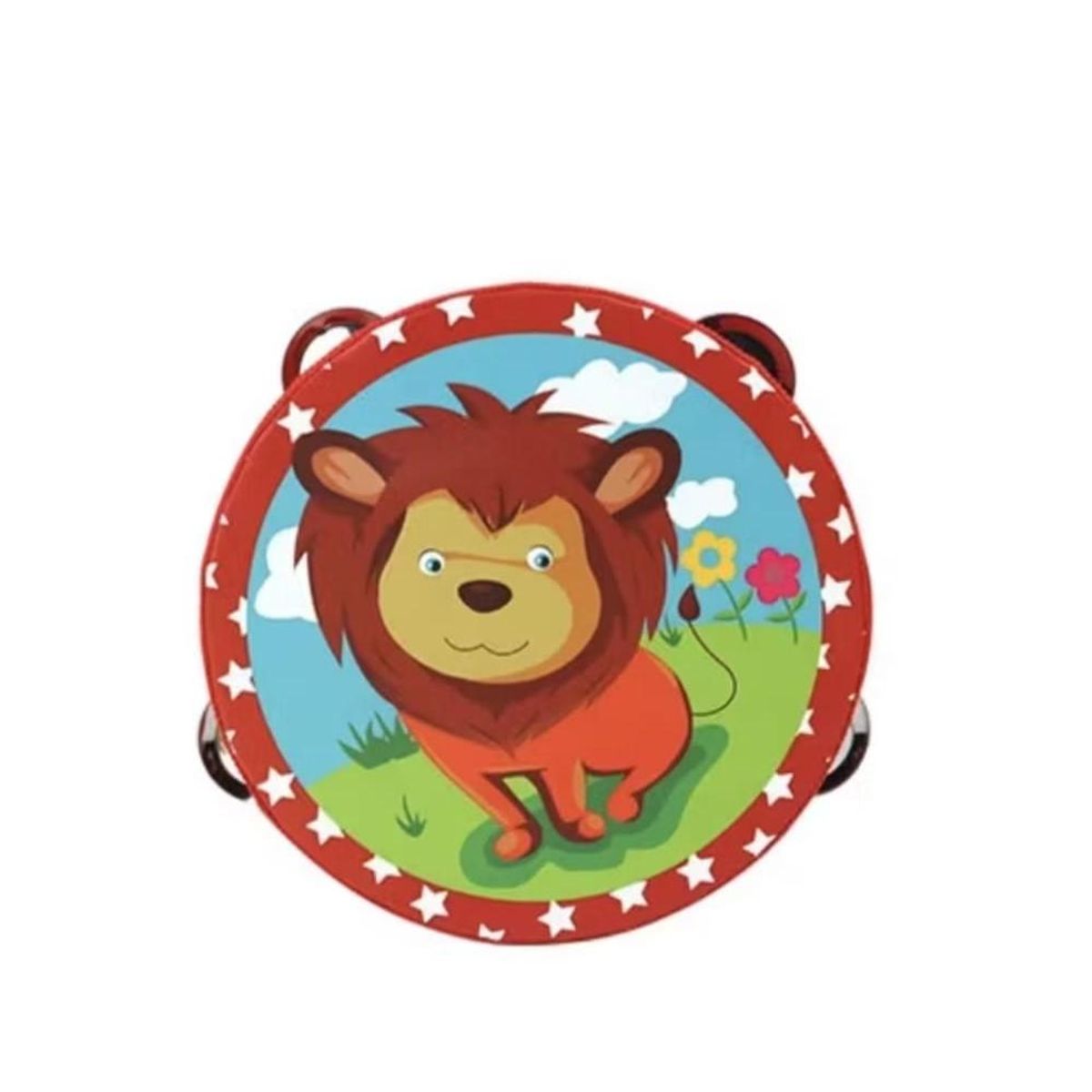 ARTIDIX - Pandero musical infantil color rojo de león PB-C8