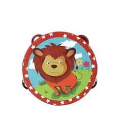 ARTIDIX - Pandero musical infantil color rojo de león PB-C8