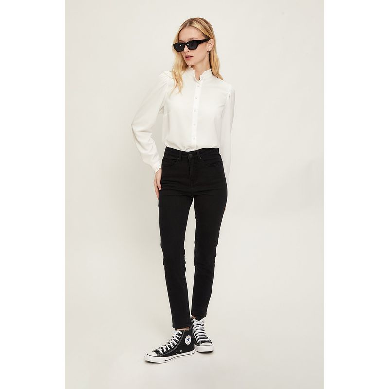 IO - Blusa Manga Larga Crudo Mujer Io_.