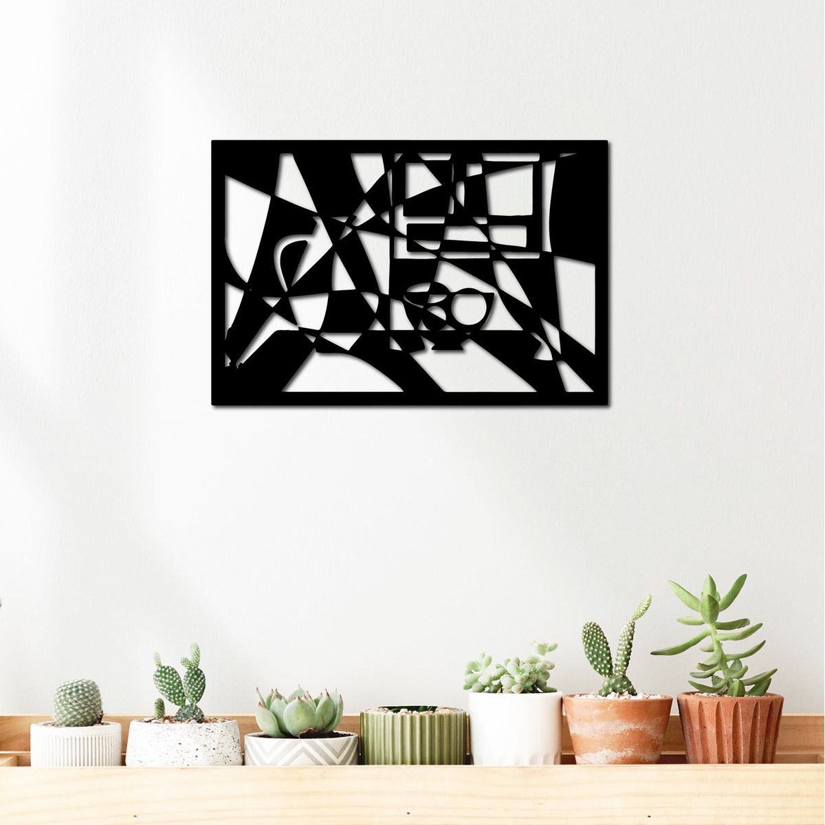 ELAB PROPIA - Cuadro Picasso Cubismo Abstracto 40x27cm - Madera Fun Republic