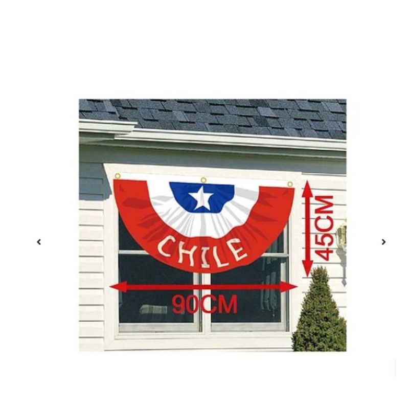 GENERICO - Bandera De Chile De Ventana 45x90Cm Fiestas Patrias