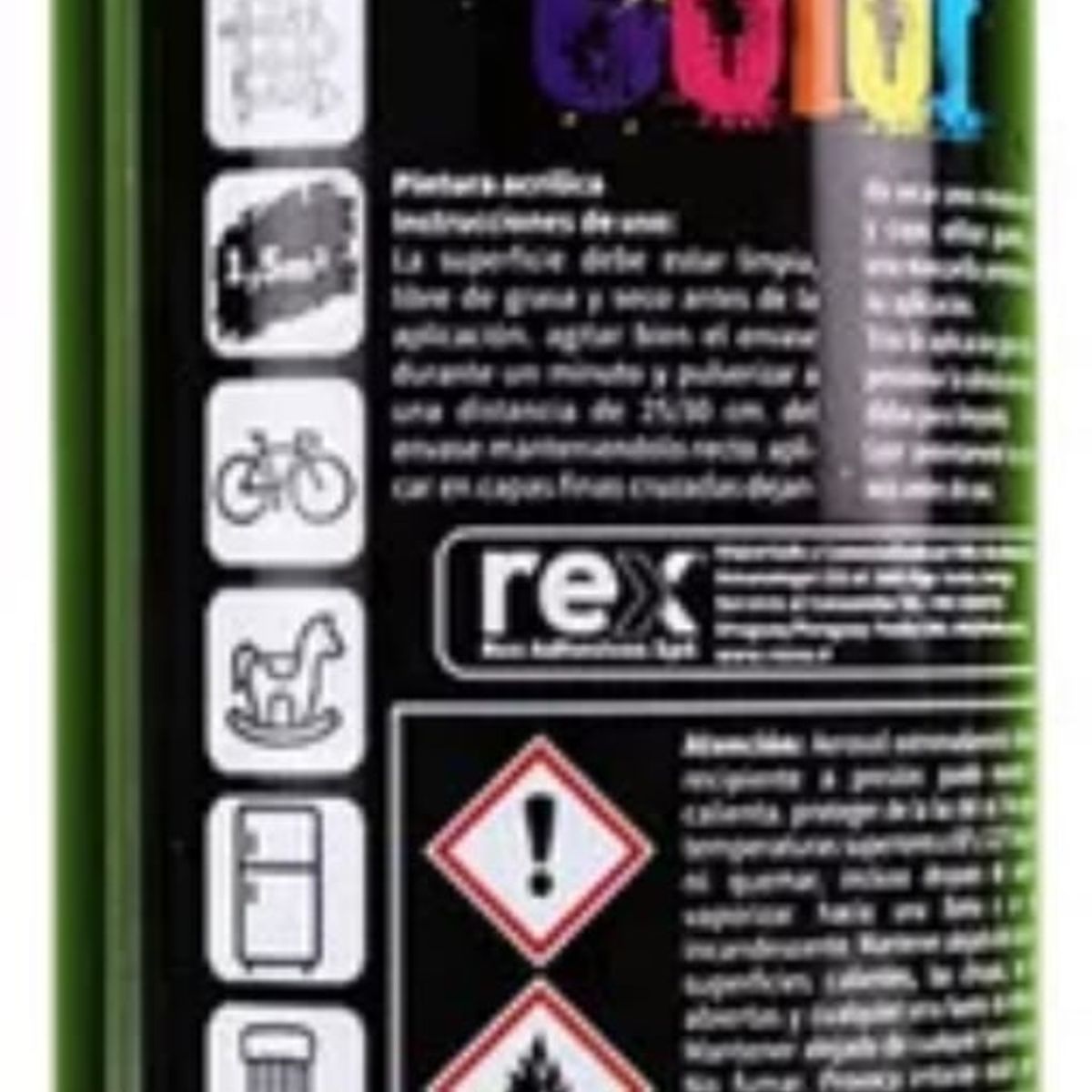 GENERICO - Pintura Spray Uso General Negro Brillante 400ml