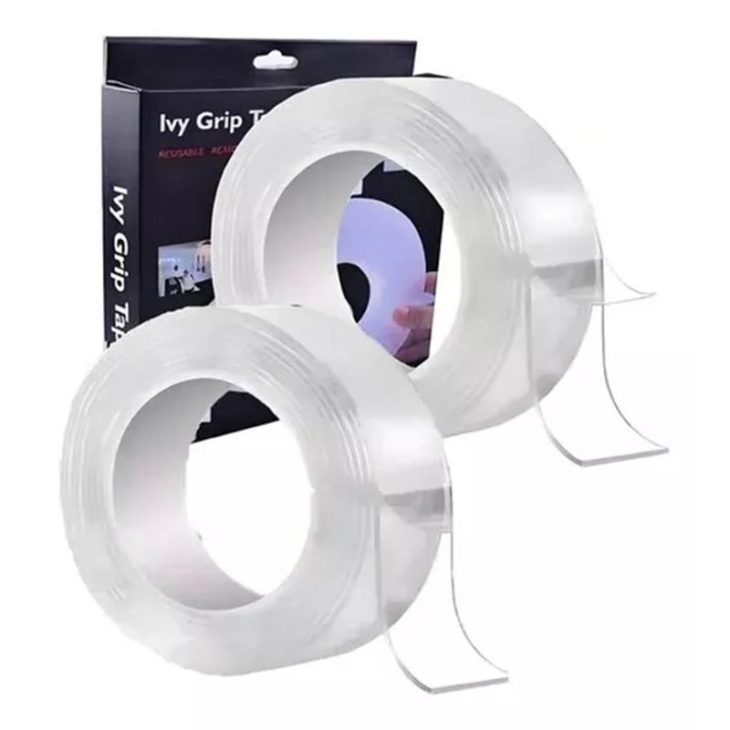 GENERICO - Pack X2 Cinta Adhesiva Doble Faz Doble Contacto Magica 3m