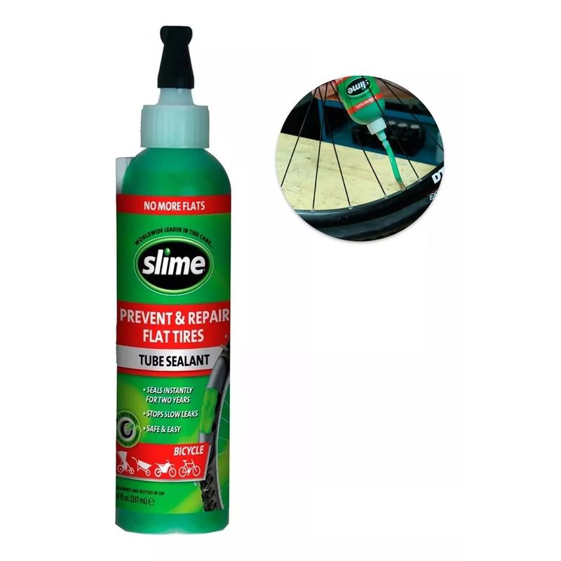 GENERICO - Liquido Antipinchazos Slime Para Bicicleta Motos 8 Oz 237 Ml
