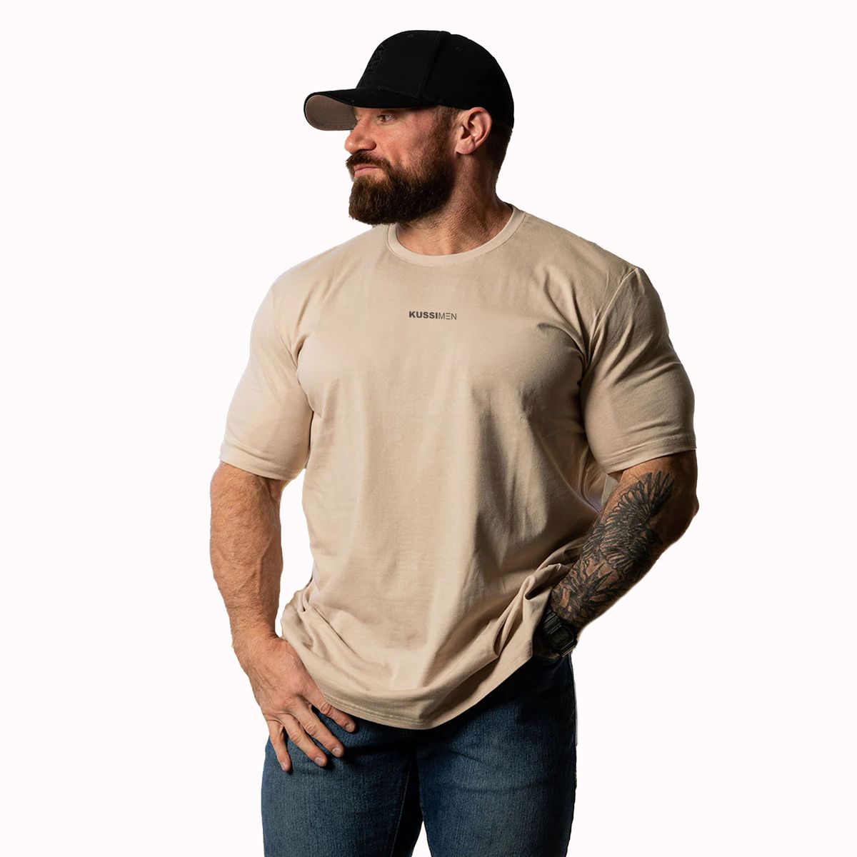 KUSSI COLLECTION - Polera basic Gym Rat  Edicion Limitada Beige