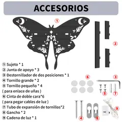 AIZO - Portaobjetos Mariposa de Cristal Brillante Negro