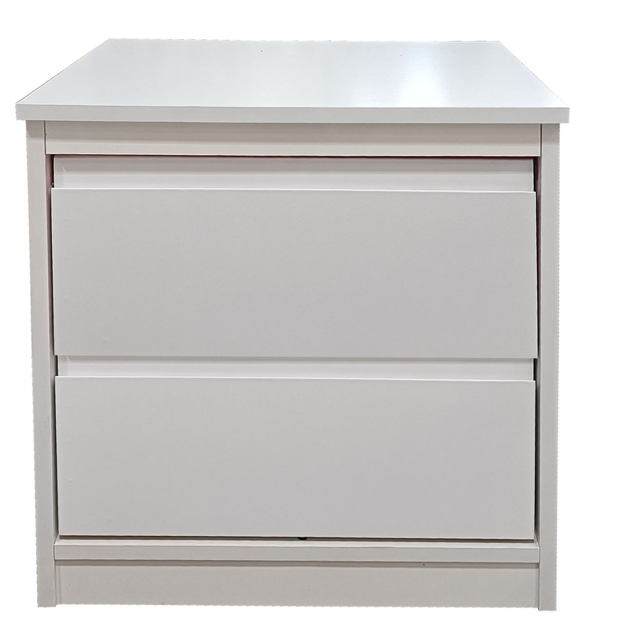 DECORACION CREATIVA - Velador 2 Cajones Blanco