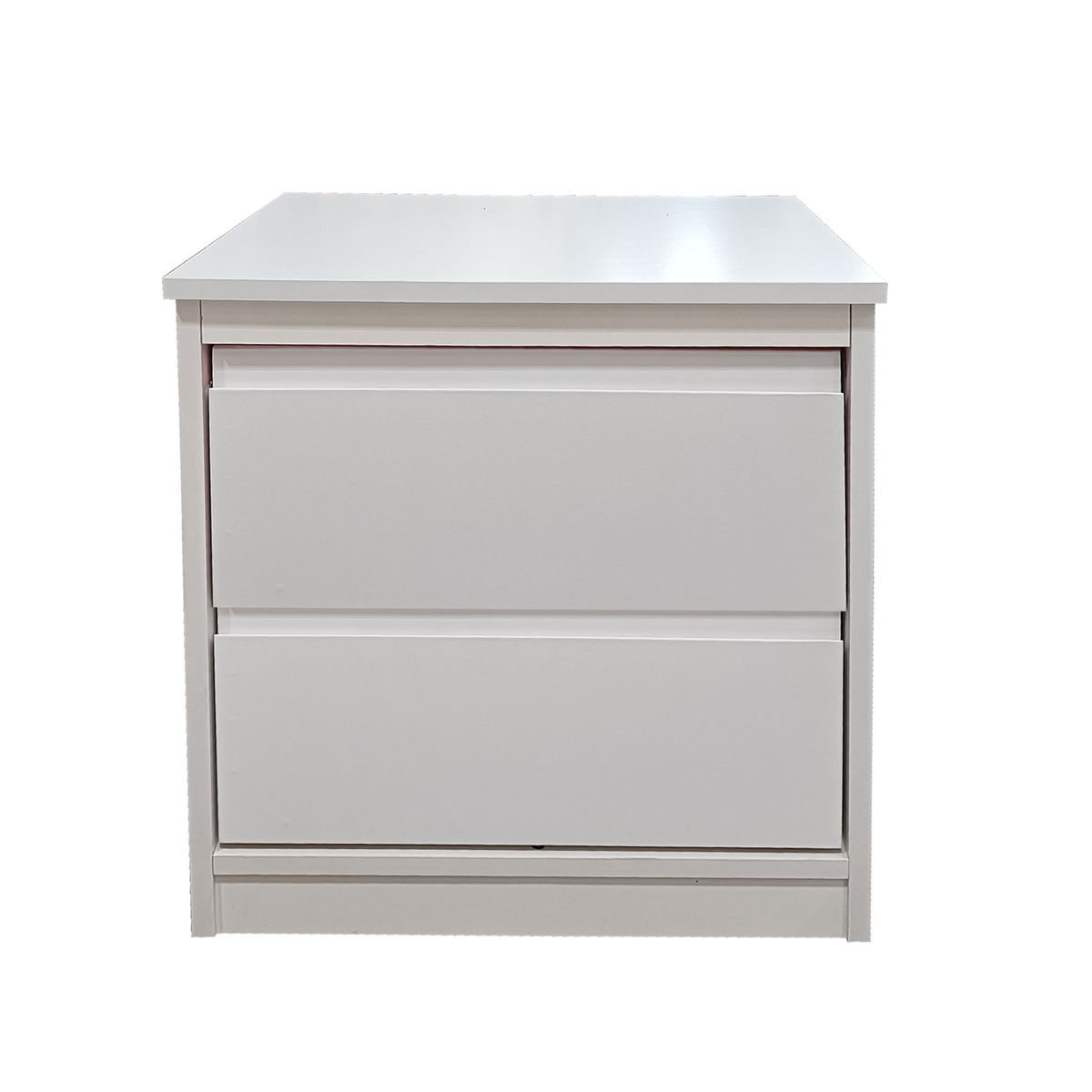 DECORACION CREATIVA - Velador 2 Cajones Blanco