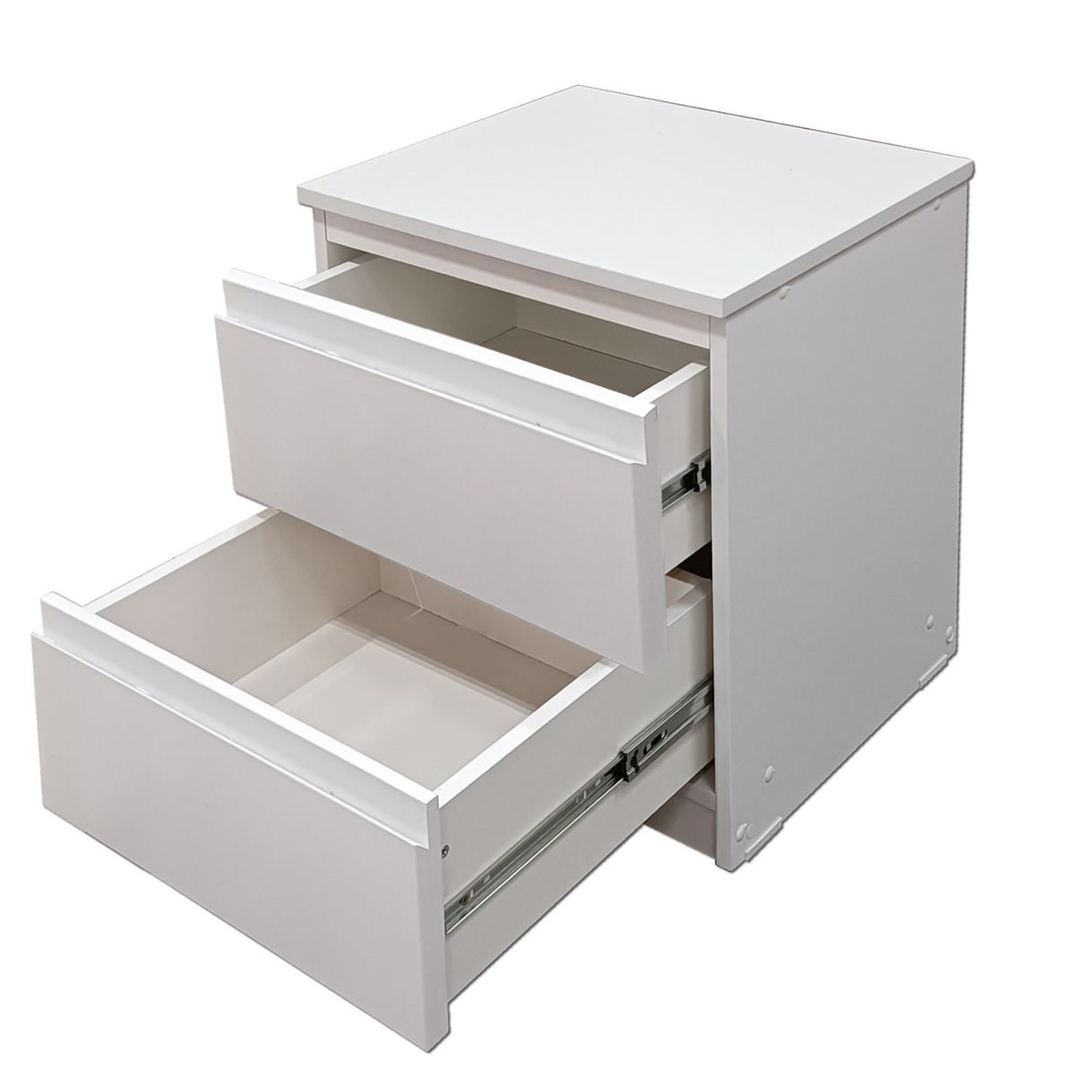 DECORACION CREATIVA - Velador 2 Cajones Blanco