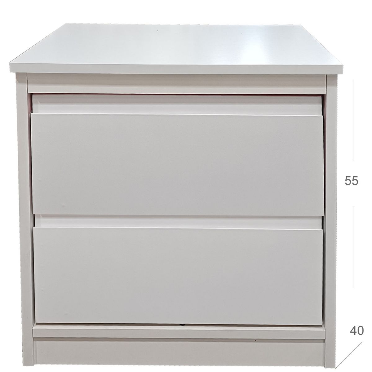 DECORACION CREATIVA - Velador Infantil 2 Cajones Blanco