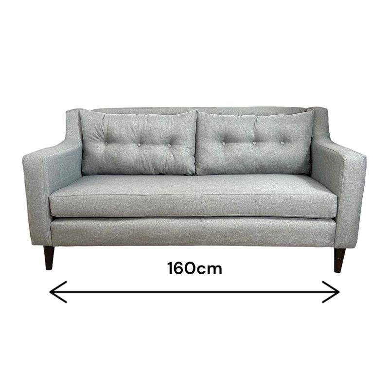 FLOBAL - Sillon Sofa Paris de 3 Cuerpos Tela Gris Repelente a Liquidos Flobal