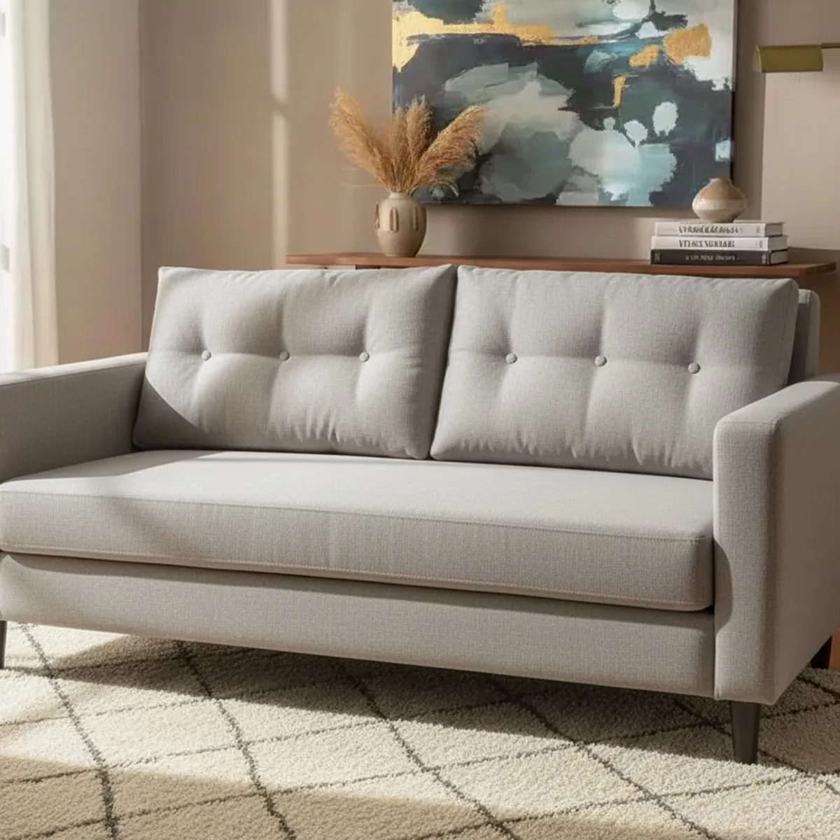 FLOBAL - Sofa 3 Cuerpos Paris - Perla Repelente a Liquidos