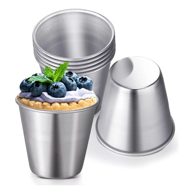 KUANGYE - 10 Moldes Aluminio Pastelería Cupcake Muffin Reposteria_
