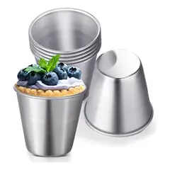KUANGYE - 10 Moldes Aluminio Pastelería Cupcake Muffin Reposteria_