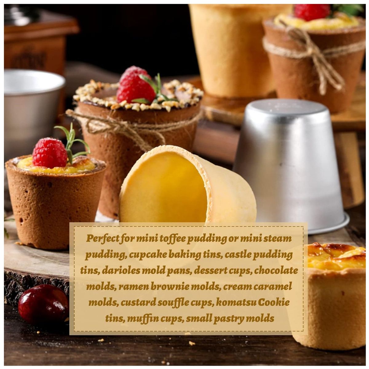 KUANGYE - 10 Moldes Aluminio Pastelería Cupcake Muffin Reposteria_