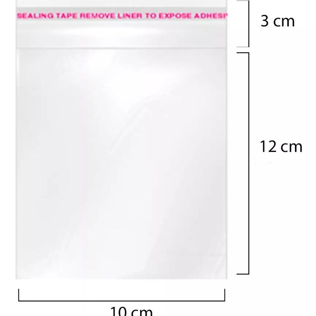 KUANGYE - Bolsa Tipo Celofán Cierre Con Adhesivo 10x15 Cms 1000 Unds_