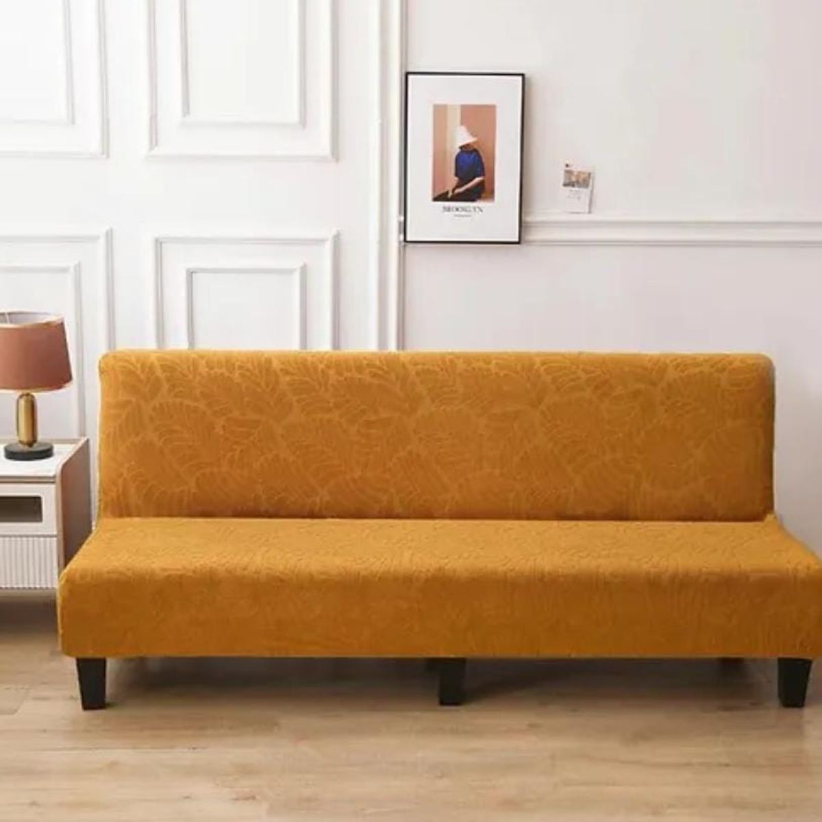 GENERICO - Funda para futón diseño texturizado estilo hojas