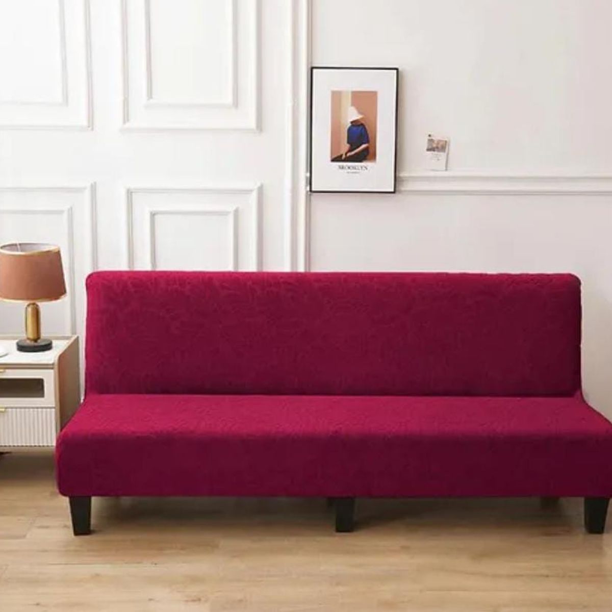 GENERICO - Funda para futón diseño texturizado estilo hojas