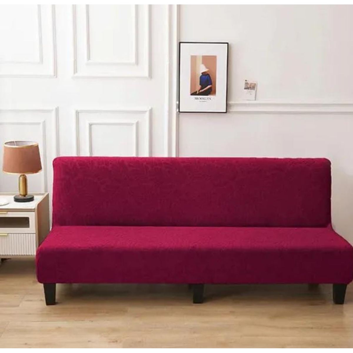 GENERICO - Funda para futón diseño texturizado estilo hojas