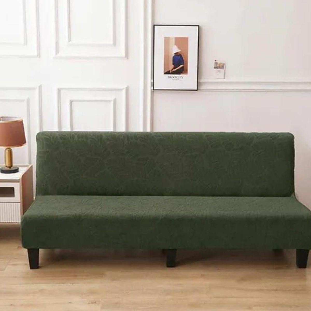 GENERICO - Funda para futón diseño texturizado estilo hojas