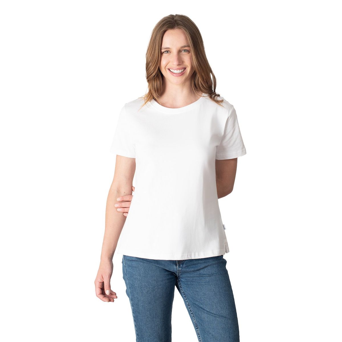 INDUSBORD - Polera Mujer Cuello Redondo Manga Corta Algodón Premium UVPRO.-