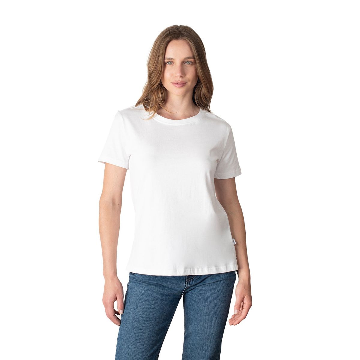 INDUSBORD - Polera Mujer Cuello Redondo Manga Corta Algodón Premium UVPRO.-