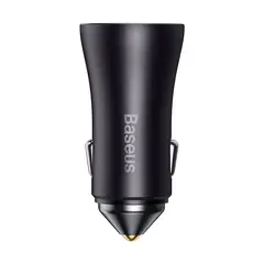 BASEUS - Cargador de Auto 2x Tipo C 40W Gris Oscuro