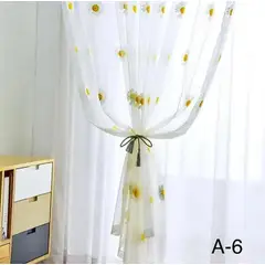 GENERICO - Visillo con diseño flor bordado