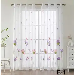 GENERICO - Visillo con diseño flor bordado