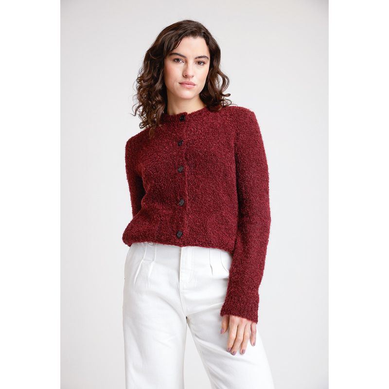 CANADIENNE - Tejido De Mujer Modelo Dana Color Burdeo Canadienne