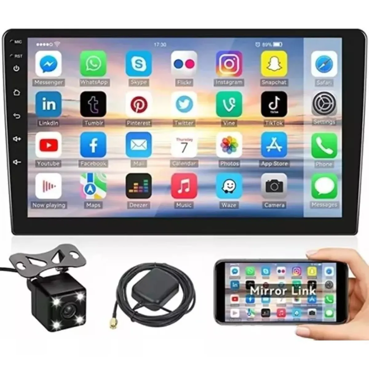 MUNDO MAGIA - Radio Android 10.1 Gps Mirror Link Wifi Usb 2 Din 9 Pulgadas