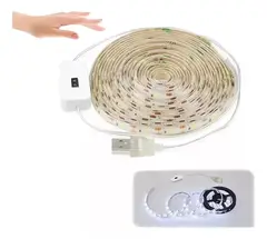 MUNDO MAGIA - Tira Luz Led Blanca Con Sensor Para Cocina Baño Armario 2mts